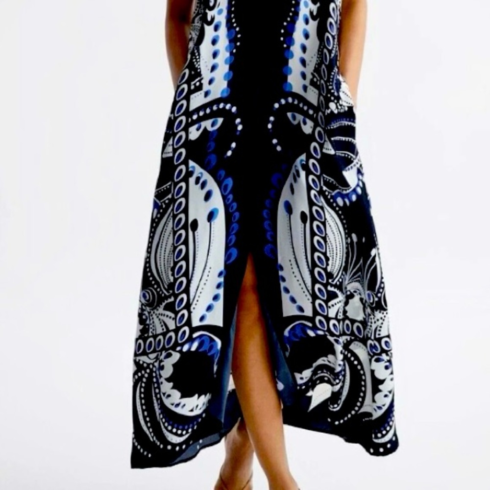 Reiss summer FREIJA size UK14US10 navy and midi dress